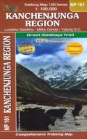 Kangchenjunga Region: 1:100000 GHT trekking map
