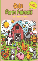 Cute Farm Animal Coloring Book - with Vocabulary!