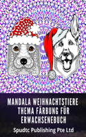 Mandala Weihnachtstiere Thema Färbung Für Erwachsene Buch