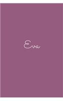 Eva: notebook with the name on the cover, elegant, discreet, official notebook for notes, dot grid notebook,