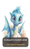 50 Dragons Coloring Book