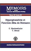 Hypergeometrie et Fonction Zeta de Riemann