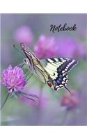 Notebook: Butterfly Notebook, Journal, Diary (110 Pages, Blank, 8.5 x 11)