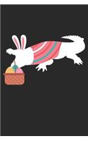 Easter Notebook - Easter Crocodile Crocodile Journal - Easter Gift for Animal Lover - Crocodile Diary