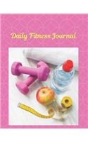 Daily Fitness Journal: Large 100 page journal for fitness junkies who like to keep track of daily achievements and goals.