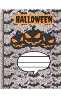Composition Notebook: Halloween Composition Notebook Pumpkin Jack O'Lantern Pumpkin Jack O'Lantern 8.5 x 11 in - 100 Pages - Wide Ruled - Black Lined Paper Journal - Back