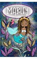 Mermaid Dreams Marley: Wide Ruled - Composition Book - Diary - Lined Journal