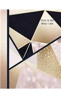 This Is Me Who I Am: Prism Line Rose Gold Sketchbook Drawing Art Book