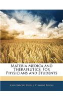 Materia Medica and Therapeutics