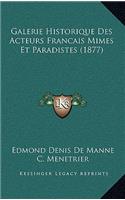 Galerie Historique Des Acteurs Francais Mimes Et Paradistes (1877)