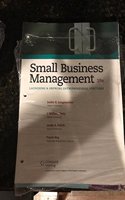 Small Business Management: Launching & Growing Entrepreneurial Ventures