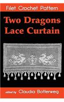Two Dragons Lace Curtain Filet Crochet Pattern