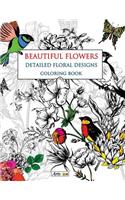 Beautiful Flowers Detailed Floral Designs Coloring Book