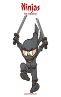 Ninjas libro para colorear 1: (1 Ninjas)