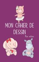 Mon cahier de dessin - Pour enfants: Carnet de dessin vide -120 Pages - Papier blanc (21.59 x 27.94 cm) avec emplacement pour mettre le titre du croquis