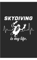skydiving is my life: 6x9 SkyDiving - grid - squared paper - notebook - notes