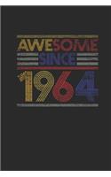 Awesome Since 1964: Graph Ruled Notebook / Journal (6" X 9" - 5 X 5 Graph Ruled) - Birthday Gift and Anniversary Gift for Women And Men