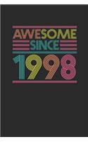 Awesome Since 1998: Graph Paper Notebook - Birthday Gift or Anniversary Gift Idea