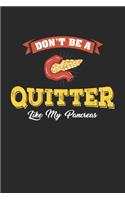 Don't Be A Quitter Like My Pancreas: Gib Nicht Auf Wie Meine Bauchspeicheldrüse. Notizbuch / Tagebuch / Heft mit Blanko Seiten. Notizheft mit Weißen Blanken Seiten, Malbuch, Journal, Sk
