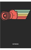 Notebook: Retro Photography Themed Notebook (6x9 inches) with Blank Pages ideal as a Vintage Photographer Camera Journal. Perfect as a Travelling Book or Sket