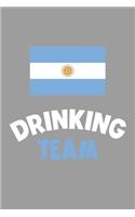 Drinking Team Notebook: Lined Journal, 120 Pages, 6 x 9, Argentina Flag Beer Olympics Gift Journal Matte Finish