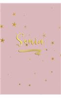 Sonia: Personalized Journal to Write In - Rose Gold Line Journal