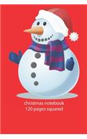 christmas notebook 120 pages squared