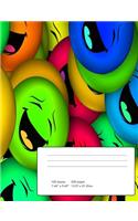 Laughing Faces Composition Notebook: College Ruled 100 sheets/200 Pages 7.44"X9.69"