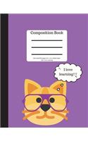 Composition Book 100 Sheet/200 Pages 8.5 X 11 In.-Wide Ruled-Cats I Love