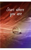 Start Where You Are: A Diary for Self-Exploration - Pearl - 120 Pages Dot Grid