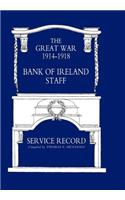 Great War 1914-1918 Bank of Ireland Staff Service Record