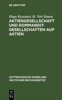 Aktiengesellschaft Und Kommanditgesellschaften Auf Aktien