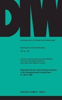 Regionale Struktur Des Personenverkehrs in Der Bundesrepublik Deutschland Im Jahre 1980
