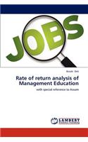 Rate of Return Analysis of Management Education