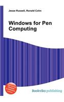 Windows for Pen Computing