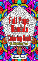 Full Page Mandala Coloring Book - 40 Adult Coloring Pages