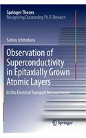 Observation of Superconductivity in Epitaxially Grown Atomic Layers: In Situ Electrical Transport Measurements