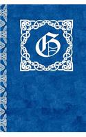 G Monogram Scottish Celtic Journal/Notebook
