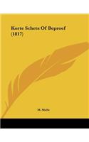 Korte Schets Of Beproef (1817)
