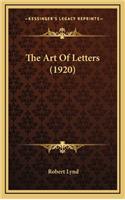 The Art of Letters (1920)