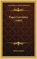 Pages Lorraines (1903)