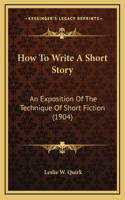 How To Write A Short Story