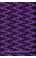 Purple Wave Pattern Journal: Abstract Design, 6 x 9, 120 lined pages