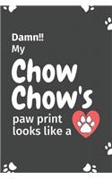 Damn!! my Chow Chow's paw print looks like a: For Chow Chow Dog fans