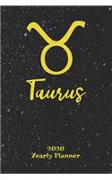 2020 Yearly Planner - Zodiac Sign Taurus