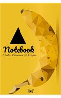 Notebook: Cute cubic banana wide black lined Notebook - 6 x 9 Journal (Banana Bullet Journal)-120 pages