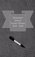 Elementary School Planner 2019-2020: Student List - Yearly Calendar - Another for Federal Holidays - Monthly - Weekly Goals - August through July - Dark Gray