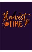 Harvest Time: Blank Lined Notebook Journal: Fall Lover Autumn Gift 6x9 - 110 Blank Pages - Plain White Paper - Soft Cover Book