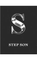 Step Son: 2 Year Weekly Planner with Note Pages (24 Months) - Silver Effect Personalized Custom Letter S Initial First Name - 2020 - 2021 - Week Planning - Mo