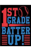 1st Grade Batter Up Primary Composition Notebook For Boys Baseball